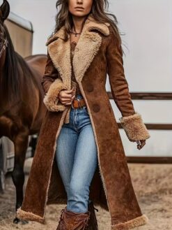Women’s Western-Inspired Long Trench Coat